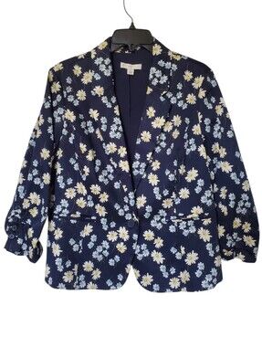 Cato Women's Daisy Print Dress Jacket Size L